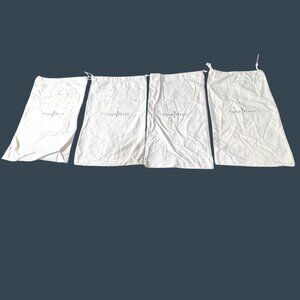 Cole Haan Shoe Dust Bags Set 4 Tan Drawstring Cotton Shoe Dustbag Gift Storage
